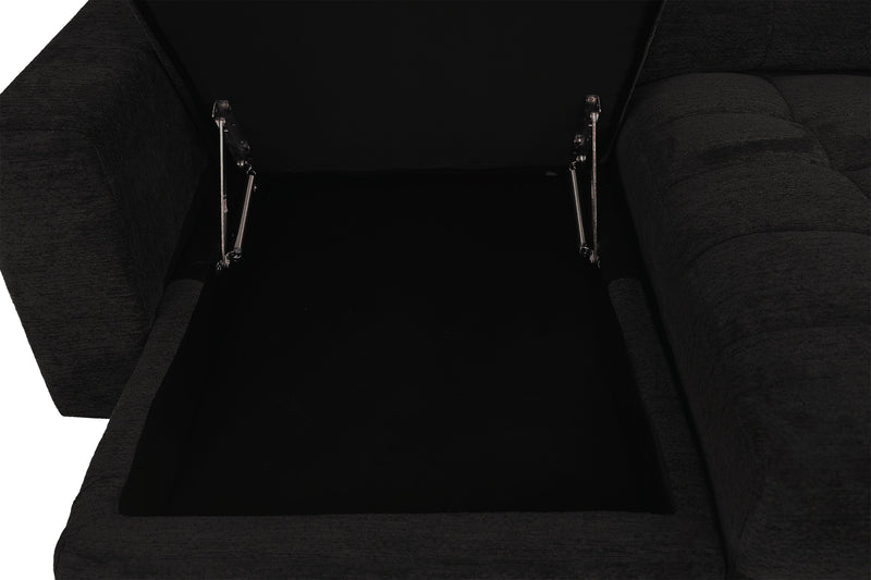 Scott Living Elevate Modular 3-Piece Left-Facing Chenille Fabric Power Reclining and Sliding Sectional - Ebony