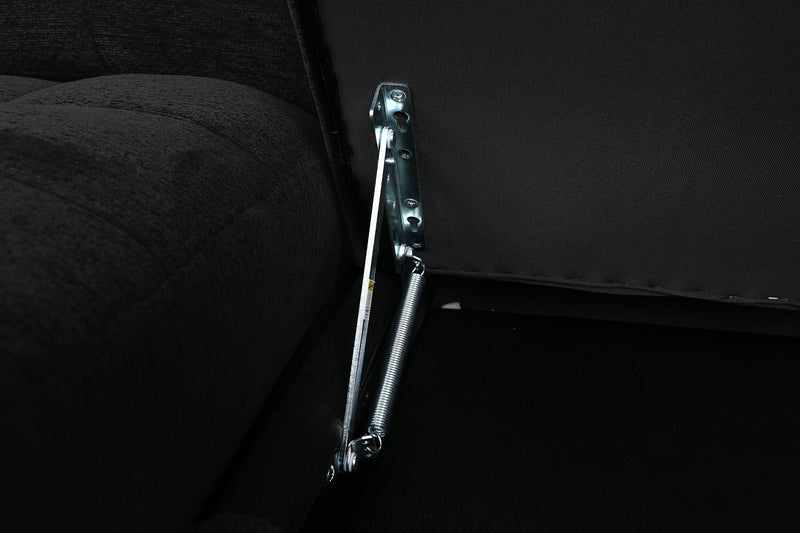 Scott Living Elevate Modular 4-Piece Chenille Fabric Power Sliding Sectional with Two Storage Chaises - Ebony