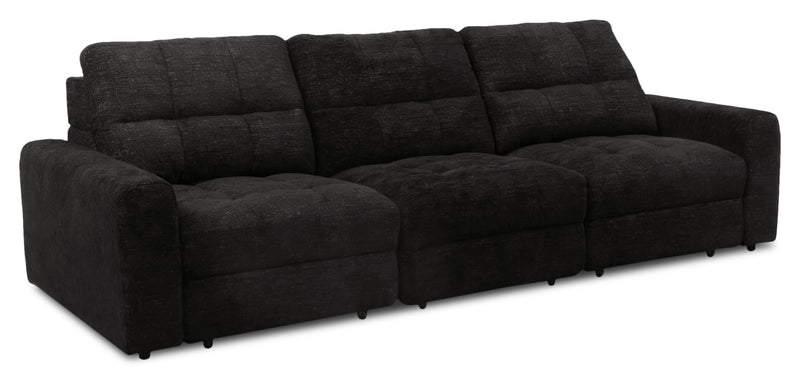 Scott Living Elevate Modular 115\" Chenille Fabric Power Reclining Sofa - Ebony