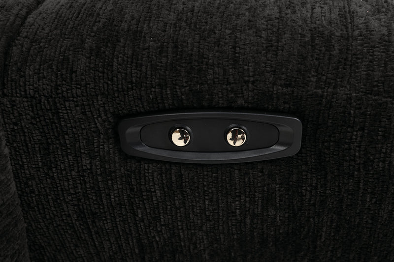 Scott Living Elevate Modular 7-Piece Right-Facing Chenille Fabric Power Reclining and Sliding Sectional - Ebony