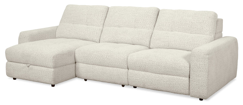Scott Living Elevate Modular 3-Piece Left-Facing Chenille Fabric Power Reclining Sectional – Beige