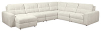 Scott Living Elevate Modular 6-Piece Left-Facing Chenille Fabric Power Reclining and Sliding Sectional - Beige 