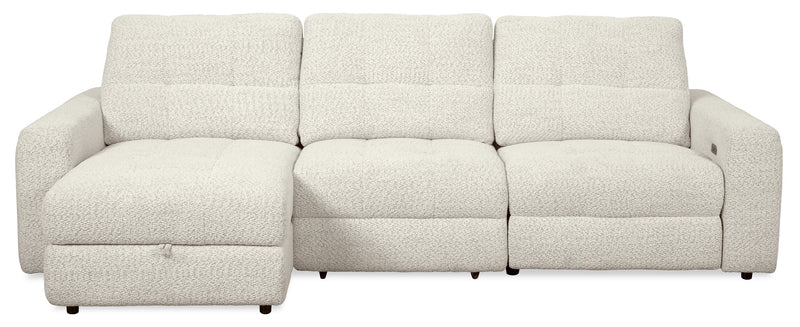 Scott Living Elevate Modular 3-Piece Left-Facing Chenille Fabric Power Reclining and Sliding Sectional - Beige