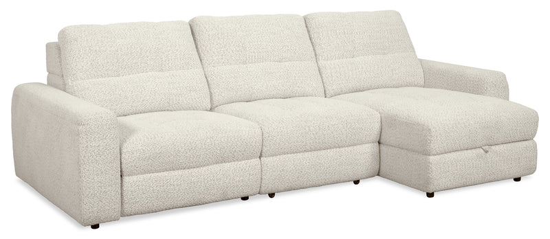 Scott Living Elevate Modular 3-Piece Right-Facing Chenille Fabric Power Reclining Sectional – Beige