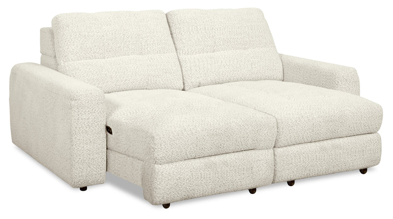 Scott Living Elevate Modular 82\" Chenille Fabric Loveseat with Power Sliding - Beige