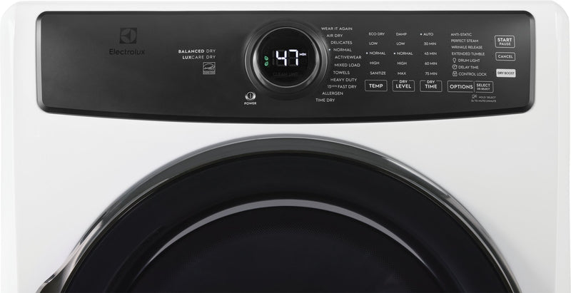 Electrolux 5.2 Cu. Ft. Perfect Steam™ Front-Load Washer and 8 Cu. Ft. Electric Dryer - White 