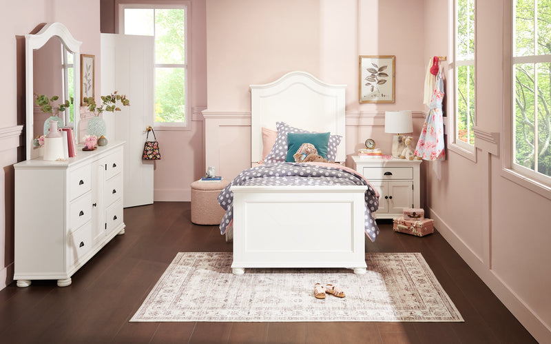 Ella Bedroom 6-Drawer & Cabinet Dresser, 63\"W x 36\"H - White