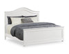 ["Ella Panel Bed with Headboard & Frame, Chevron Pattern, White - King Size"]