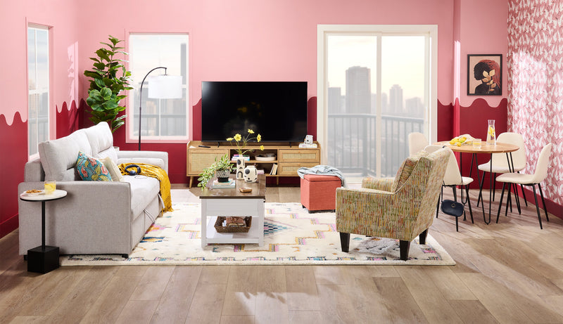 Ellis Multi-Colour Geometric Shag Area Rug - 7'11\" x 10'10\"