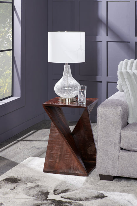 Kort & Co. Elsie 25\" Clear Glass Table Lamp with USB+C port