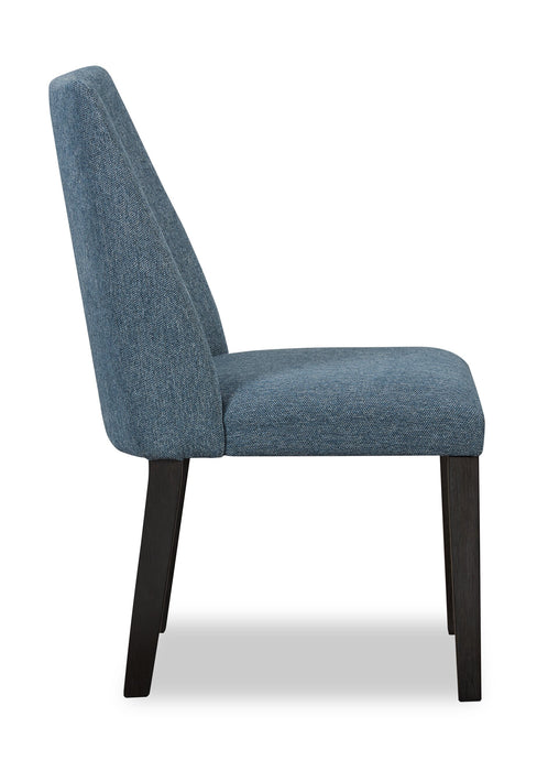 Emery Dining Chair with Polyester Fabric - Blue