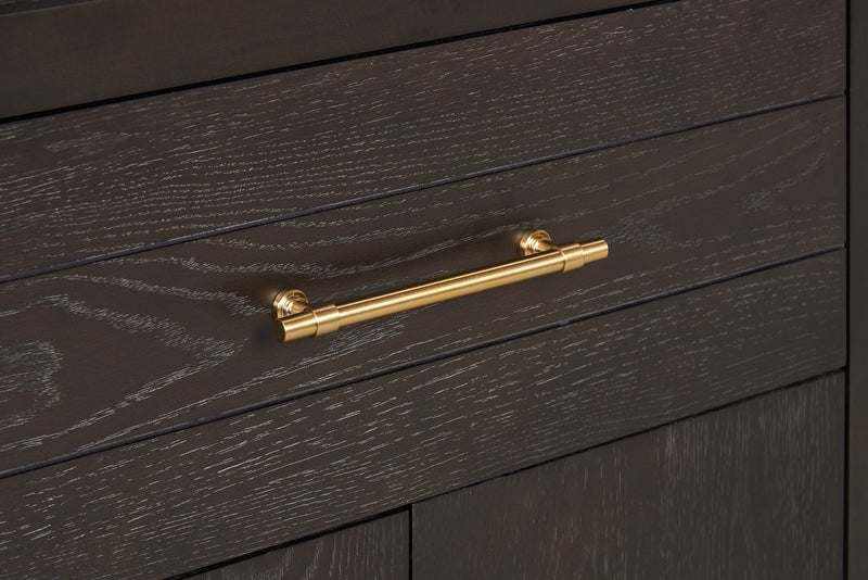 Emery Dining Server with Drawers, Storage & Built-In Wine Racks, 60\"W - Black