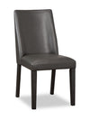 ["Emery Dining Chair with Vegan-Leather Fabric - Brown"]