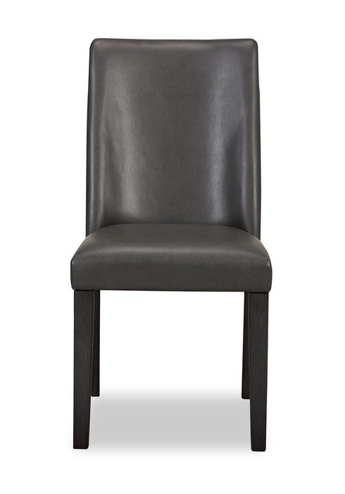Emery Dining Chair with Vegan-Leather Fabric - Brown