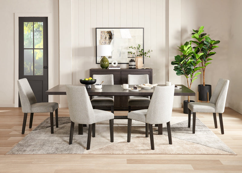 Emery Dining Chair with Polyester Fabric - Grey