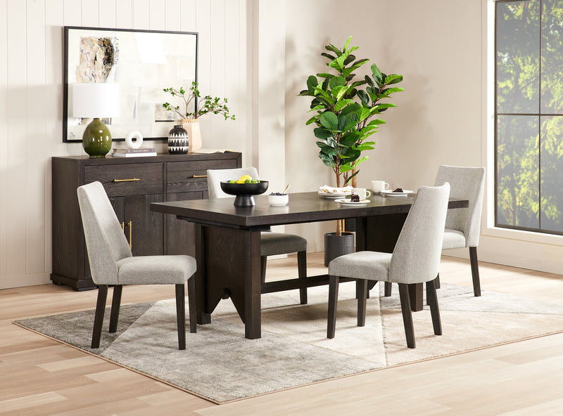 Emery Dining Chair with Polyester Fabric - Grey