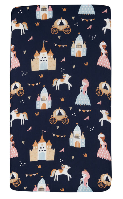 Emmy 3-Piece Crib Bedding Set - Navy and Pink