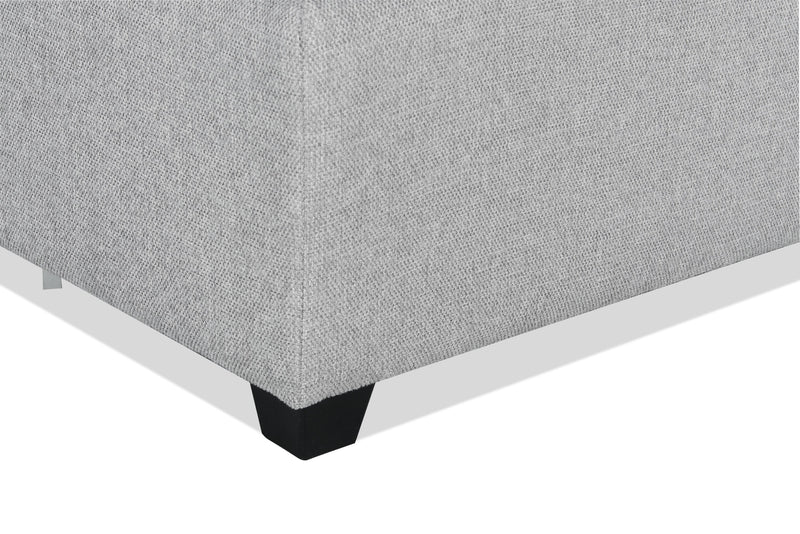 Scott Living Evolve Modular 5-Piece Linen-Look Fabric Sectional with Feather Down Cushions - Grey