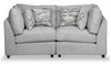 Scott Living Evolve Modular 79\" Linen-Look Fabric Loveseat with Removable Feather Down Cushions - Grey