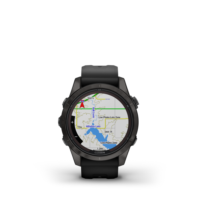 Garmin Fenix® 7s Pro Gps Smartwatch - Health Monitoring With Solar Charging, 42mm - Carbon Gray