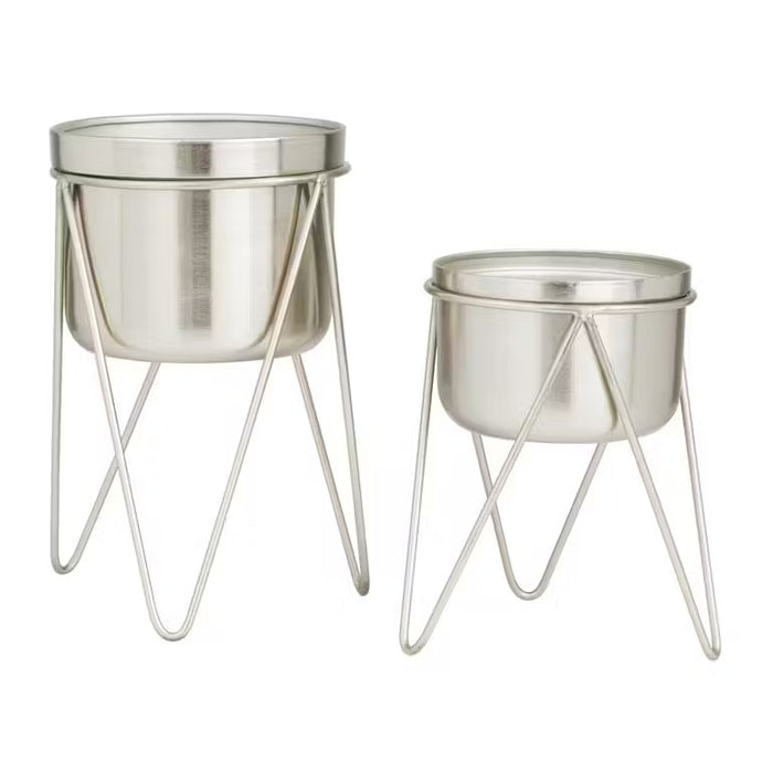 Metal 7\" Planter - Set of 2