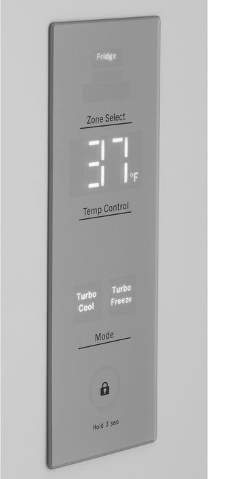 GE 31\" 17.7 Cu. Ft. Counter-Depth Bottom-Freezer Refrigerator - Stainless Steel - GBE17HYRFS 