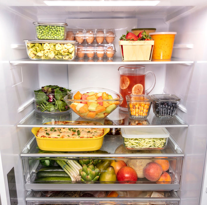 GE 31\" 17.7 Cu. Ft. Counter-Depth Bottom-Freezer Refrigerator - Stainless Steel - GBE17HYRFS 