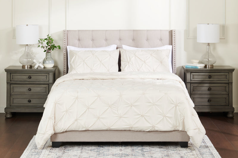 Gardenia Wynd 3-Piece Full/Queen Comforter Set - Oatmeal
