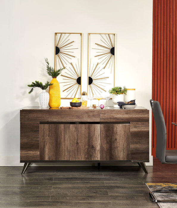 Gino Dining Server with Storage - Made in Italy, Modern, 65\"W - Brown