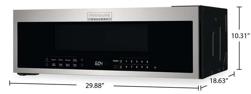 Frigidaire Gallery 1.2 Cu. Ft. Over-the-Range Microwave with Low-Profile Design and Sensor Cook - Smudge-Proof® Stainless Steel - GMOS1266AF