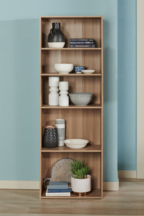 Grady 24.5\" 5-Shelf Bookcase - Summer Oak 