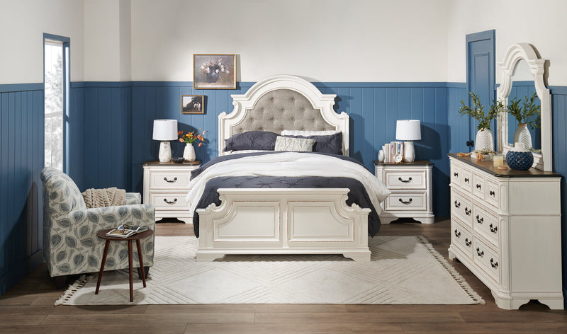 Grace Bedroom Dresser Mirror - Antique White