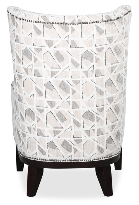 Haden 30\" Chenille Fabric Accent Chair with Wood Base and Nailhead Trim - Angelou Linen Multicolour