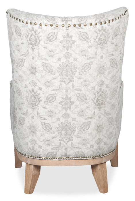 Haden 30\" Chenille Fabric Accent Chair with Wood Base and Nailhead Trim - Limbu Mint Multicolour