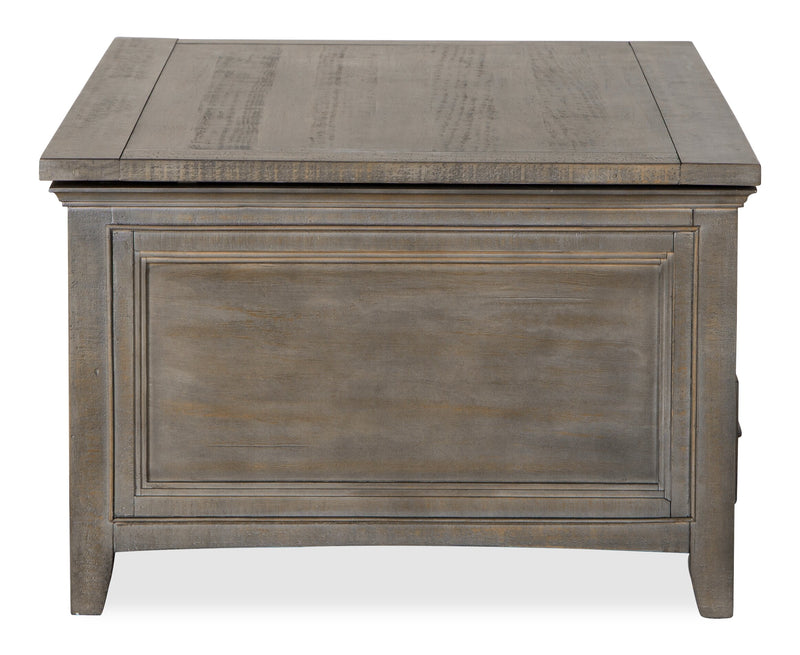 Hanson 50” Traditional Pine Lift Top Coffee Table with Storage and Casters - Dovetail Grey