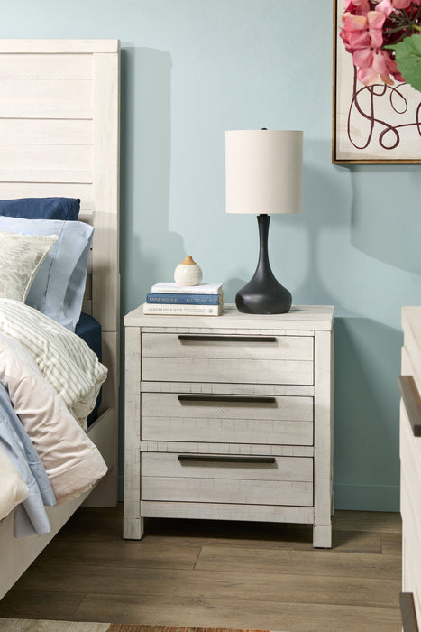 Haven Bedside 3-Drawer Nightstand with USB Port, 26\"W x 28\"H - White