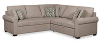 Scott Living Haven 2-Piece Right-Facing Chenille Fabric Sleeper Sectional - Taupe 