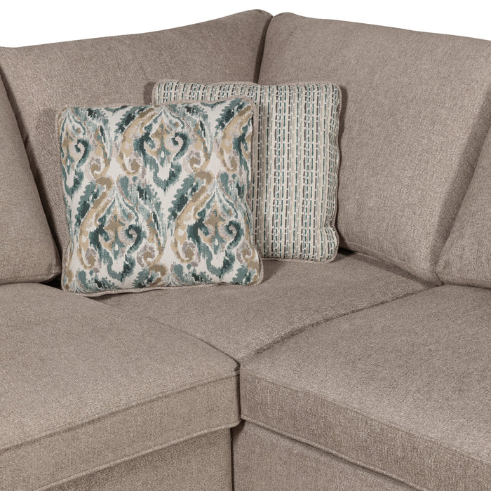Scott Living Haven 3-Piece Left-Facing Chenille Fabric Sleeper Sectional with Storage Chaise - Taupe