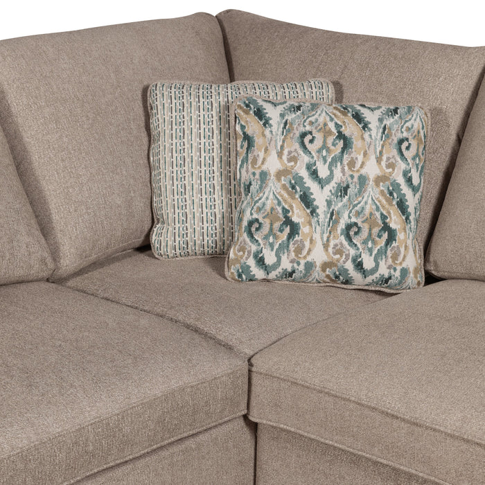 Scott Living Haven 3-Piece Right-Facing Chenille Fabric Sleeper Sectional with Storage Chaise - Taupe