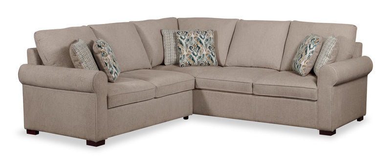 Scott Living Haven 2-Piece Right-Facing Chenille Fabric Sectional - Taupe