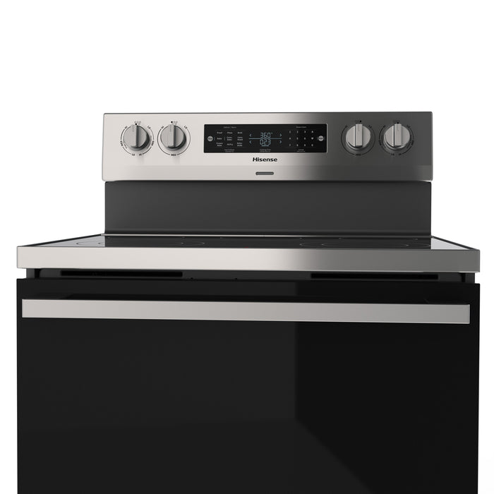 Hisense 30\" 5.8 Cu. Ft. 5-Element Electric Range with True Convection - Stainless Steel - HBE3502CAS