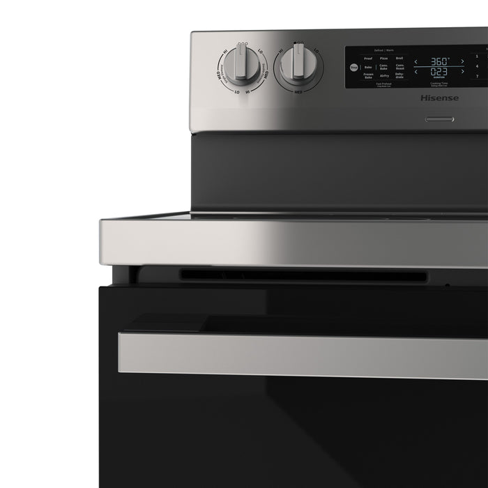Hisense 30\" 5.8 Cu. Ft. 5-Element Electric Range with True Convection - Stainless Steel - HBE3502CAS
