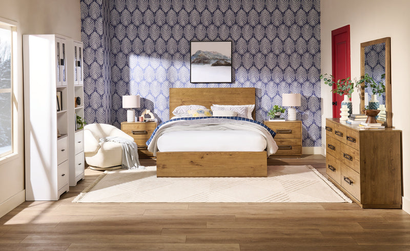 Scott Living Henri Bedroom 7-Drawer Dresser, 64\"W x 34\"H, Wood - Brown