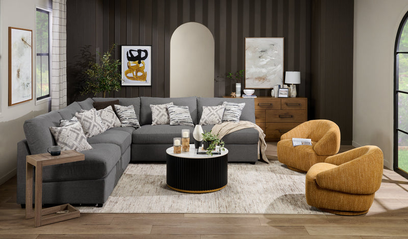 Scott Living Henri Bedroom 7-Drawer Dresser, 64\"W x 34\"H, Wood - Brown