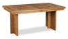 Scott Living Henri Dining Table with 66-84"W Extension, Wood, Trestle Base - Brown