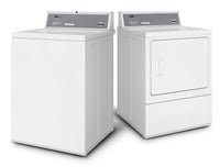 Huebsch 3.19 Cu. Ft. Commercial Prep for Card Top-Load Washer and 7 Cu. Ft. Electric Dryer - White 