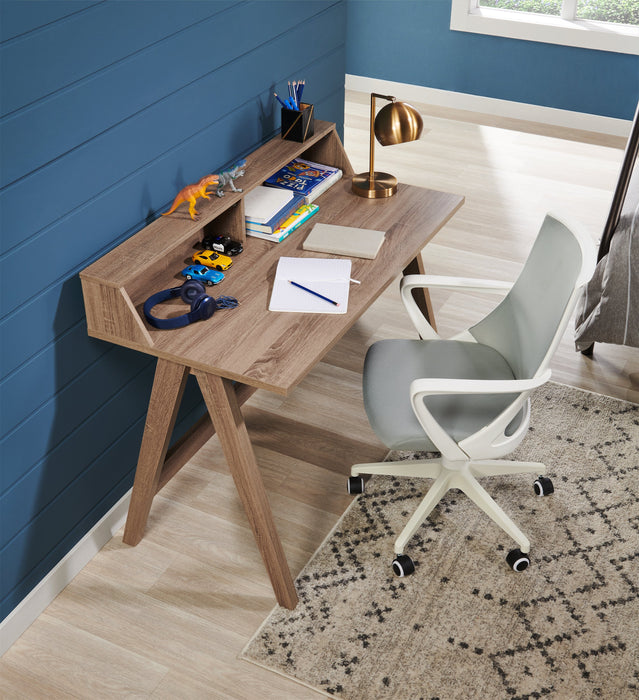 Igor 47.25\" Computer Office Desk with 2 Cubbyholes- Taupe