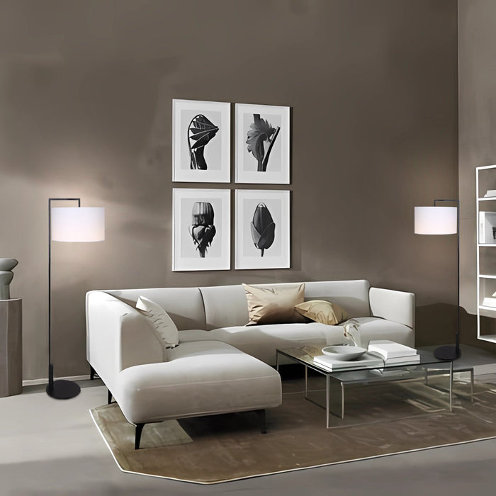 Kort & Co. Jax Matte Black and Gold 2-Piece Set - with Table and Floor Lamp and USB Charging