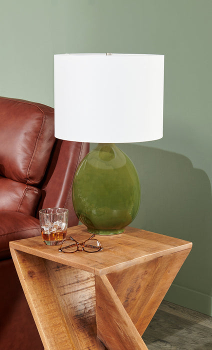 Kort & Co. Joslyn 23\" Green Ceramic Table Lamp
