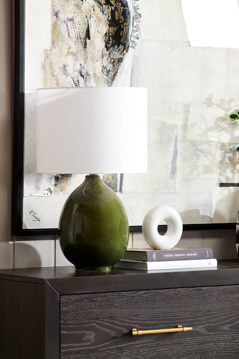 Kort & Co. Joslyn 23\" Green Ceramic Table Lamp